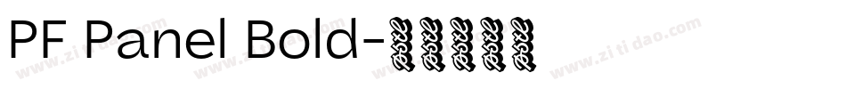PF Panel Bold字体转换